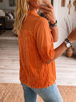 Vintage Elegant Openwork Lace Patchwork Velvet Shirt