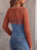 Vintage Elegant Crochet Openwork Shirt Top
