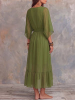 Vintage Elegant Chiffon Irregular Comfort Dress
