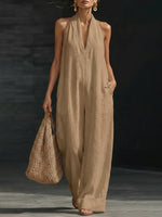 Minimalist And Elegant Cozy Linen Jumpsuit