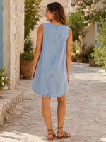 Women's Pocket Denim Overall Dress